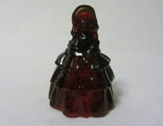 Boyd Glass Colonial Doll Louise Flame Red B In Diamond Uranium Glows Orange