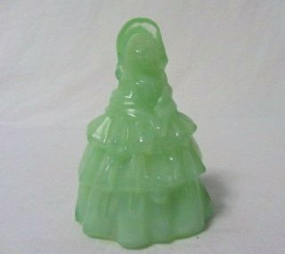 Boyd Glass Colonial Doll Louise Bell Misty Green B In Diamond Uranium Glows