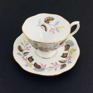 Vintage Royal Albert Fine Bone China Tea Cup And Saucer Leaves On Vine