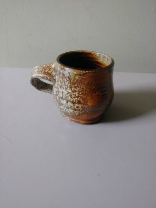 Handmade Studio Art Pottery Drip Glaze Mug Rustic Coffee / Tea Mug Stoneware