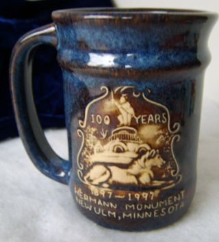 Sandhurst Pottery Stoneware Hermann Monument / Hand Thrown Mug Blue/brown Glaze