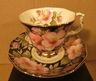 Provincial Flowers Alberta Rose Chintz Teacup & Saucer / Made In England