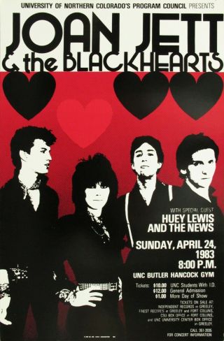Joan Jett & The Blackhearts 13 X 19 Concert Poster