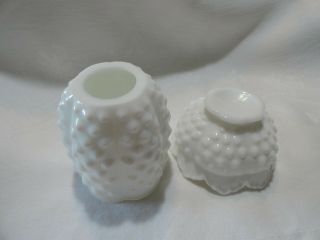 Fenton White Milk Glass Hobnail Fairy Lite Candleholder Vintage Votive 2 Piece 4
