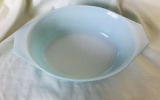 Large Vintage Pyrex Dish Bowl Turquoise Snowflake 2 1/2 Quart With Lid 5