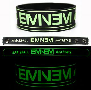 Eminem Wristband Rubber Bracelet Glow In The Dark V1