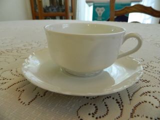 Haviland China Ranson White (1) Large Cup & Saucer  6 - 3