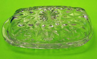 Vintage Cut Glass Butter Dish With Lid 4
