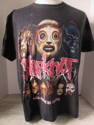 2008 Slipknot All Hope Is Gone Black T - Shirt Size Large