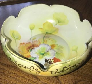 Vintage Noritake Bone China Hand Painted Gold Accented Bowl.