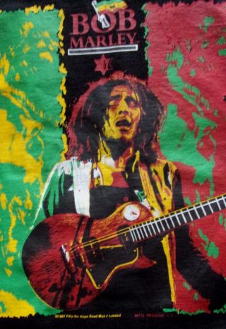 Bob Marley Tee Shirt Adult Large Gildan Brand