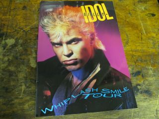Billy Idol Whiplash Smile Tour Program Rock Memorabilia 1986