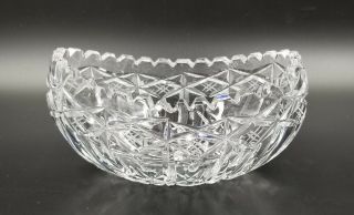 Brilliant Heavy Deep Cut Glass Crystal 7 1/2 " X 4 1/2 " Oval Bowl