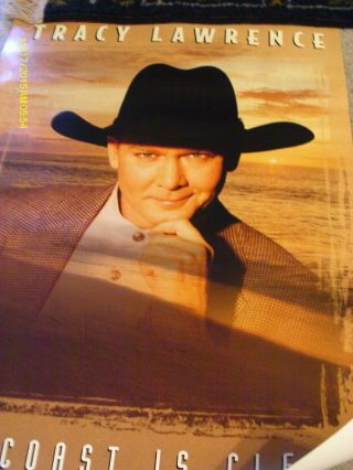 Vintage Tracy Lawrence The Coast Is Clear Promo Poster