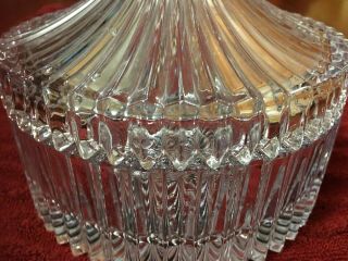 Vintage Clear Cut Glass Covered Candy Dish with Lid Cond. 2