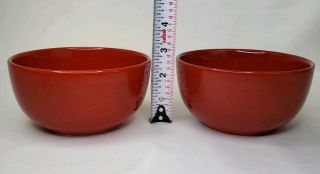 2 Waechtersbach Germany Fun Factory Spekled Cherry Red Soup/cereal/dip Bowls