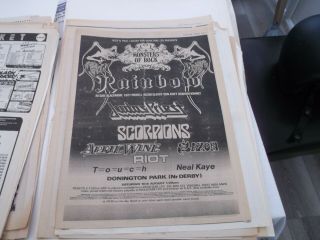 Donington Monsters Of Rock 1980 Rainbow,  Judas Priest,  Scorpions,  Saxon
