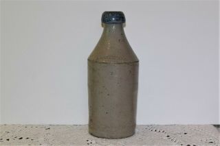Antique Ginger Beer Bottle Stoneware Blue Marked A.  Mcfarland 10 "
