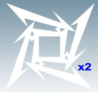 Metallica " Star " X2 Music Band Logo - Vinyl Decal Sticker For Car,  Laptop,  Etc.
