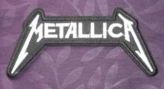Metallica Patch Logo B/w Embroidered Heavy Metal Thrash 80 