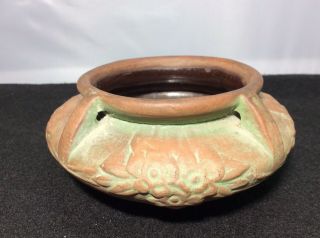 Peters,  Reed Co.  Moss Aztec Small Hanging Basket Planter Art Pottery 5.  5” X 2.  5