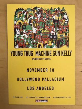Young Thug Machine Gun Kelly Nov 19 19 Hollywood Palladium Handbill
