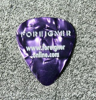Foreigner // Jeff Pilson Tour Guitar Pick // Purple Pearloid // Dokken Dio T&n