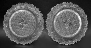 1850 ' s Lacy Flint Glass Cup Plates 2
