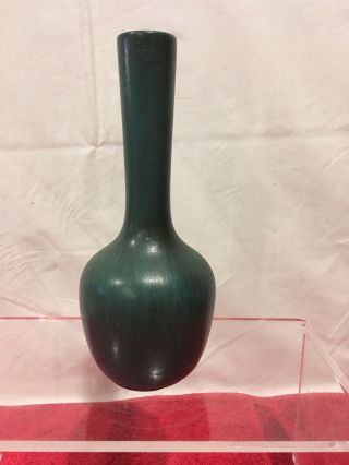 Royal Haeger Rg 68 Bud Vase Semi Matte Satin Teal Green Glaze Vintage