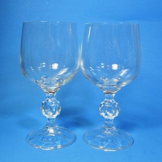 Bohemia Crystal Claudia 5 3/4 " Wine Glasses Set Of 2 Clear Glass