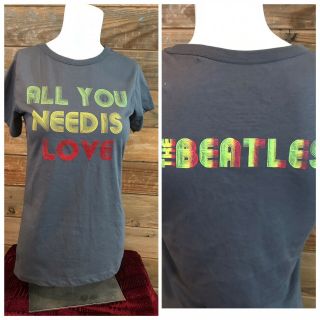 The Beatles " All You Need Is Love " T - Shirt Official Beatles Women 