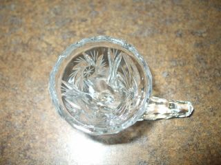 Cut Crystal Footed Horn of Plenty Cornucopia Small Vase Sunburst 3