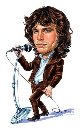 Jim Morrison Cartoon The Doors Light My Fire Bumper Sticker Or Fridge Magnet