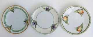 Thomas Bavaria Plates,  Art Deco,  Hand Painted Porcelain,  China,  Gold Rimmed Rare