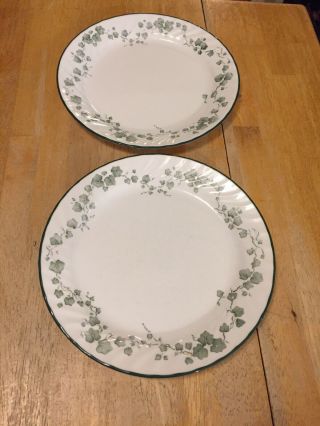 2 Corelle Corning Callaway Ivy 10 1/4 " Swirl Dinner Plates