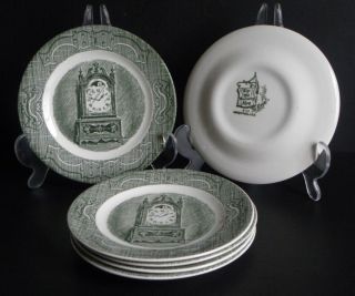 Set Of 6 Royal China The Old Curiosity Shop (with Logo) 6 1/4 Inch Bread Plates