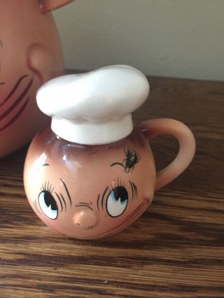 Vintage PY Japan Ceramic Anthropomorphic Chef Oh My A Fly Cookie Jar 2