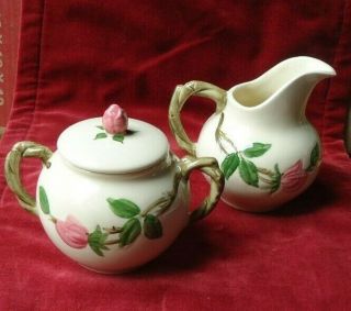 Franciscan Desert Rose Creamer And Sugar Bowl With Lid