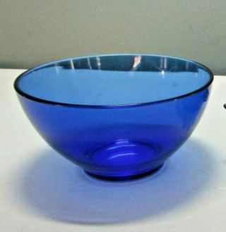 Arcoroc Cobalt Blue 5 " Glass Bowl Made In France