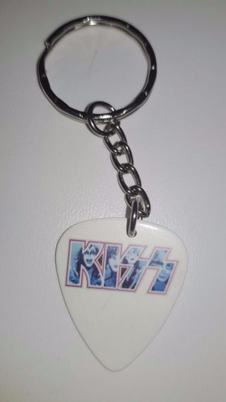Kiss Guitar Pick Keychain / Keyring
