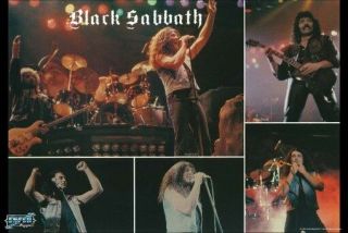 Black Sabbath Poster Live On Stage Collage Rare Hot - Print Image Photo