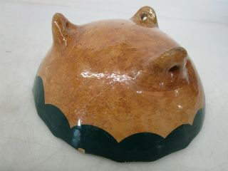 Vintage South American Decorative Folk Art Glazed Ceramic Pottery Bowl 3