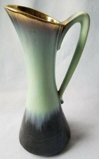 VTG Bay Keramik West Germany Pottery Pitcher Mid Century Purple Melon Green Gold 3