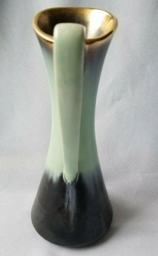 VTG Bay Keramik West Germany Pottery Pitcher Mid Century Purple Melon Green Gold 4