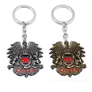 Queen Classic Rock Band Freddie Mercury Metal Pendant Keychain Key Ring Fans