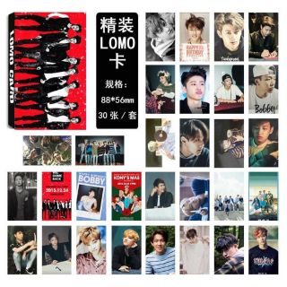 Kpop Ikon Paper Lomo Photo Cards Bobby B.  I Jinhwan Collective Photocard Poster