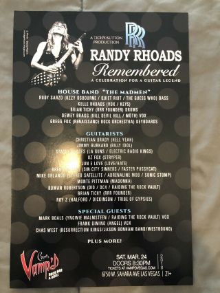Randy Rhoads Poster Ozzy Osborne Count’s Vamp’d