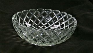 Rare Anchor Hocking Depression Glass Clear Waterford Waffle 5 1/2 " Cereal Bowl