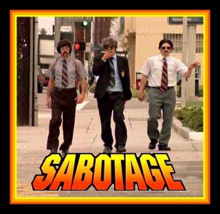 Big 4 " Beastie Boys Sabotage Vinyl Sticker.  For Car,  Guitar,  Skateboard,  Bong.