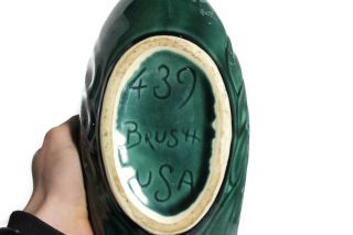 Vintage 439 Green Brush McCoy pottery USA oval planter 3
